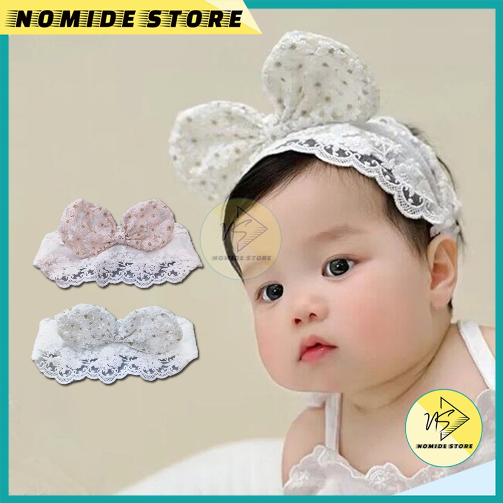 Bandana Bayi Perempuan Headband Bando Pita Besar Newborn Lucu Aksesoris Rambut Fashion Korea