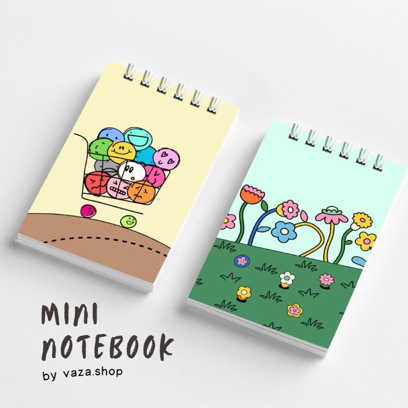 Notebook Mini Ring Spiral - Buku Saku Kecil Motif Lucu