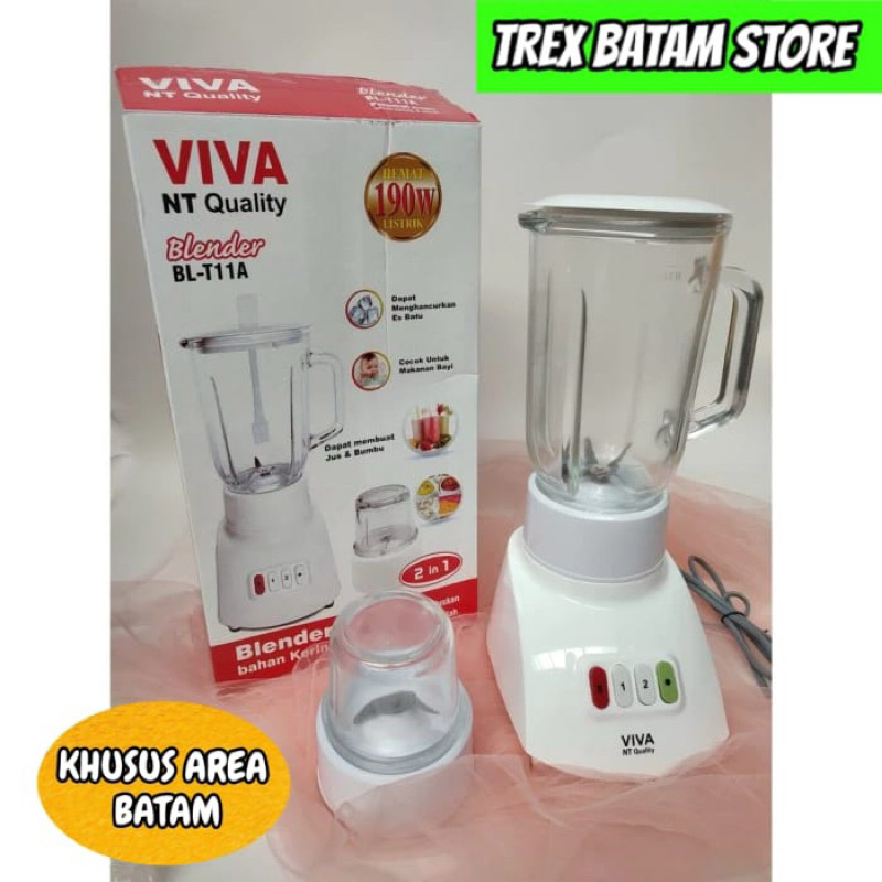 BLENDER PELUMAT VIVA NT BL T11A KACA 2 TABUNG BEST QUALITY [ BATAM ]