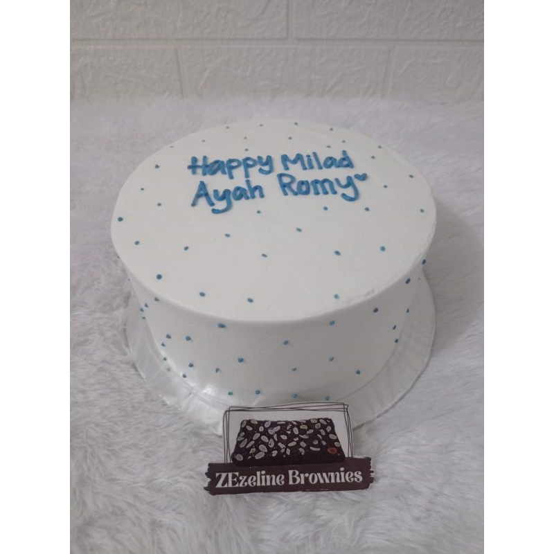 

Birthday Cake/Kue Ulang Tahun White Blue