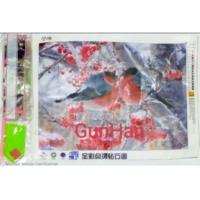 Diamond Painting 5D (sudah lengkap dengan alat)