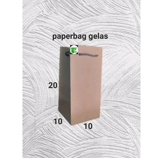 

paperbag coklat botol /gelas (10×10×20) isi 12 pc