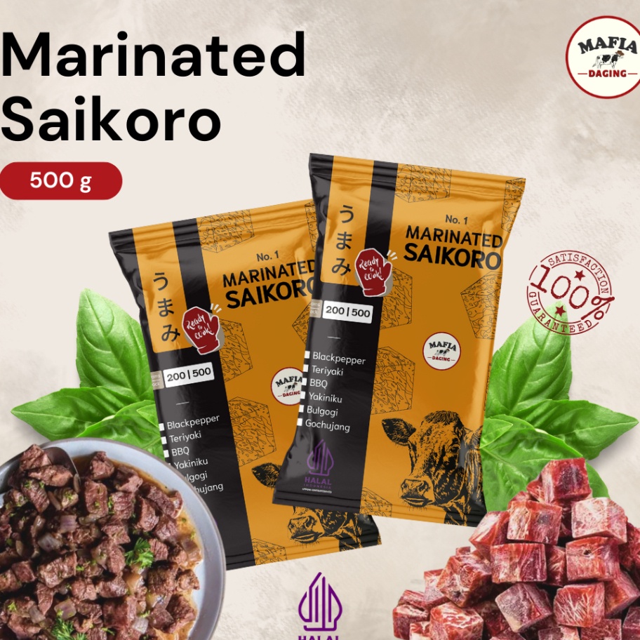 

DiSkon Marinated Saikoro 5 gram Saikoro Marinasi Siap Masak 1 Halal