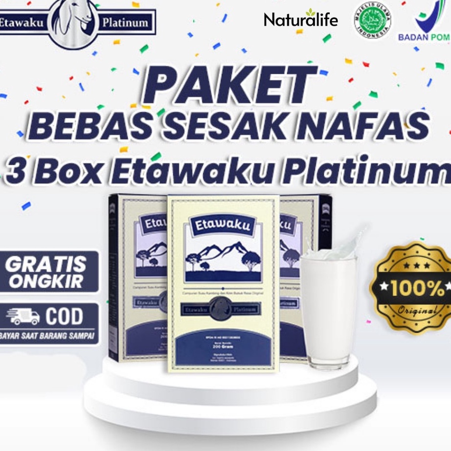 

Stok terbaru PAKET 3 BOX ETAWAKU PLATINUM Susu Kambing Etawa Provit Solusi Atasi Masalah Gangguan Pernapasan Asma Lutut Sakit Tulang Sakit Nyeri Sendi Tulang Keropos Osteoporosis Obat Nafas Napas Lega Minuman Kesehatan Termurah Terlaris Terampuh