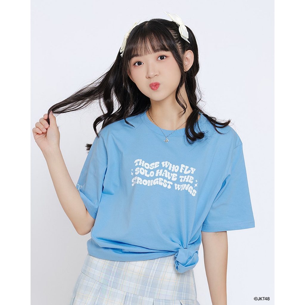 Kaos Oversize JKT48 Birtday T-Shirt Aurellia (Lia) | Unisex - Biru Muda