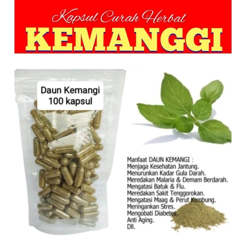 DAUN KEMANGI 100 kapsul Curah Herbal