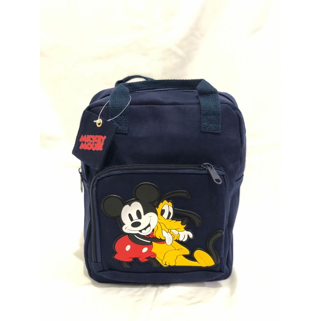 BACKPACK ZARA KIDS MICKEY PLUTO NAVY / RANSEL ANAK ZARA MICKEY PLUTO IMPORT WARNA NAVY
