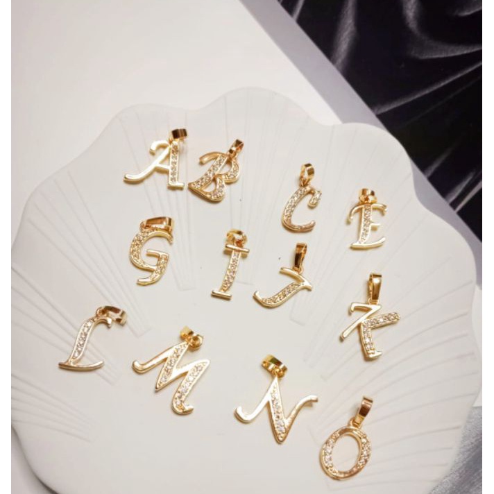 V44859 AC23 Liontin huruf xuping lapis emas untuk kalung