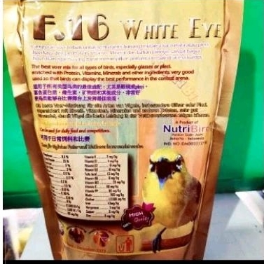 B f.16 white eye makanan burung pleci ciblek