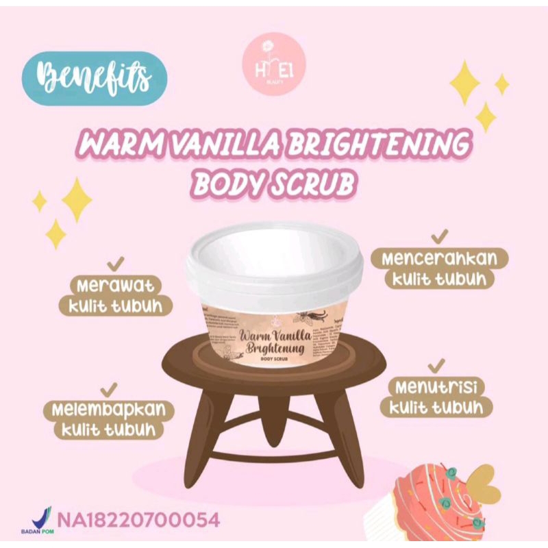 hiel beauty warm vanilla brightening body scrub preloved