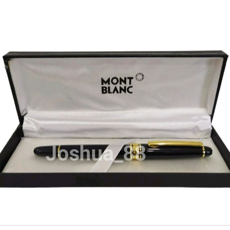 

Pulpen MONT BLANC Misterstuk BP/RB Black Gold Bisa Ukir Nama Logo Sendiri