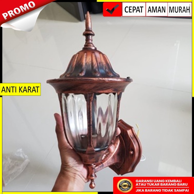 Lampu Dinding Klasik 1007 Merah Tembaga fiting E27 Anti Karat