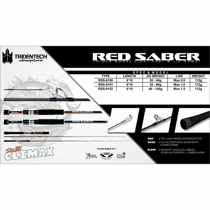 joran pancing Tridentech red saber