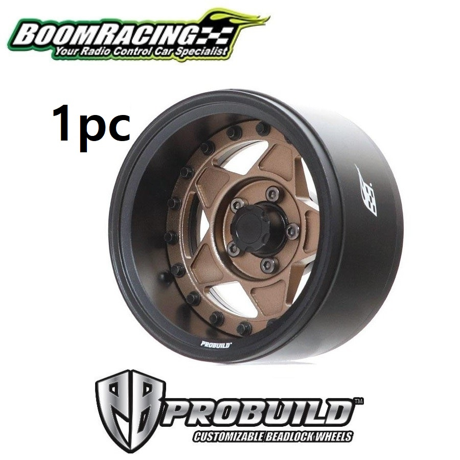 Boom Racing ProBuild 1.9 RTS Alloy Beadlock Wheels Velg 1/10 Rc Car mn999 HBR1001