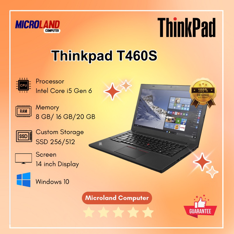 Laptop LENOVO THINKPAD T460/T460s DOUBLE BATTERY CORE i5 GEN 6 Mulus dan Bergaransi