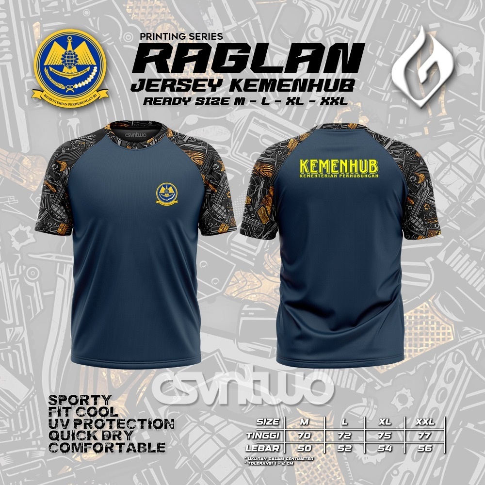 Kaos KEMENHUB Regland Printing Dryfit Milano / kaos Jersey KEMENHUB / Kaos KEMENHUB