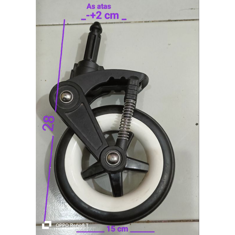 Roda stroller bayi depan diameter 15