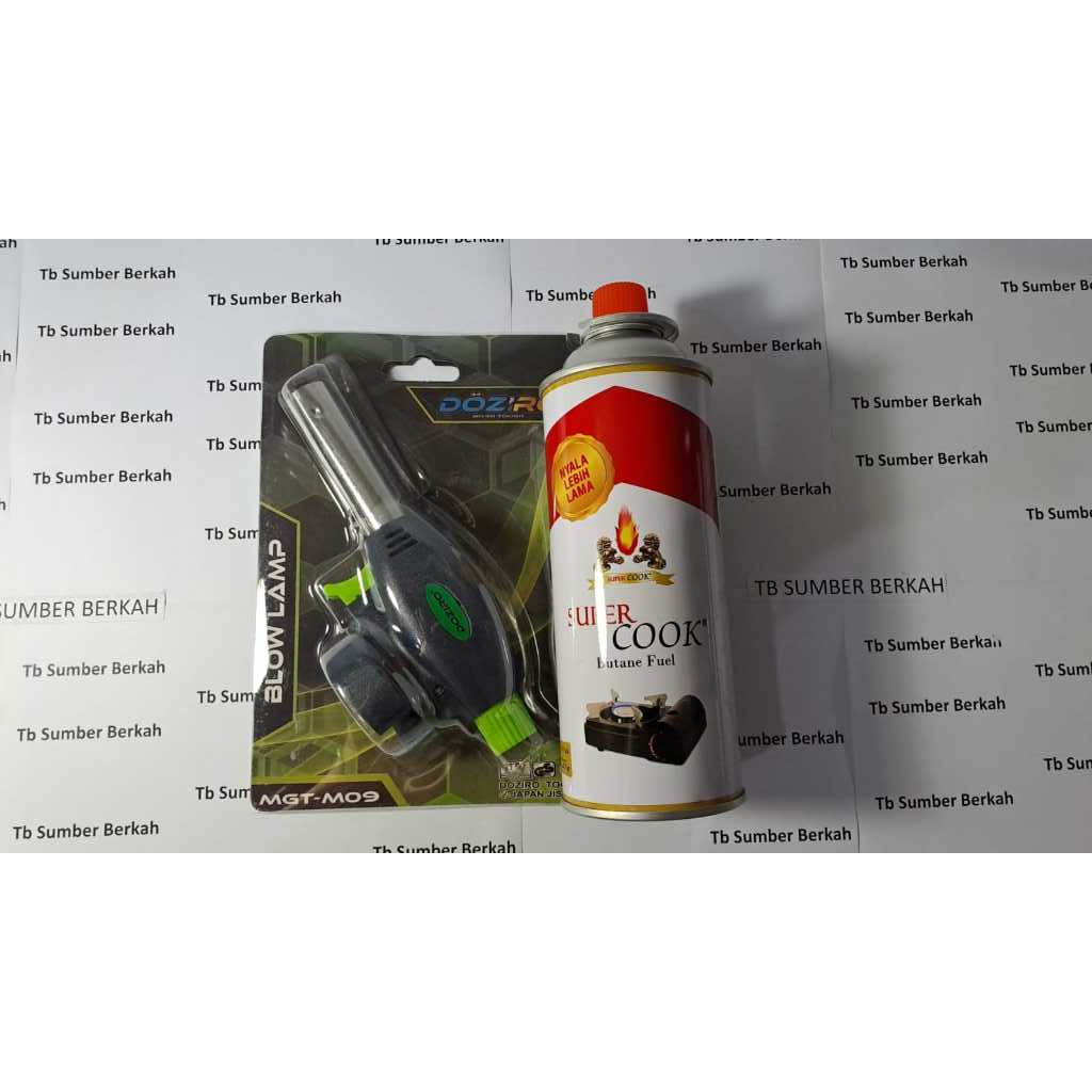 Gas Torch Blow Doziro + Gas Super Cook