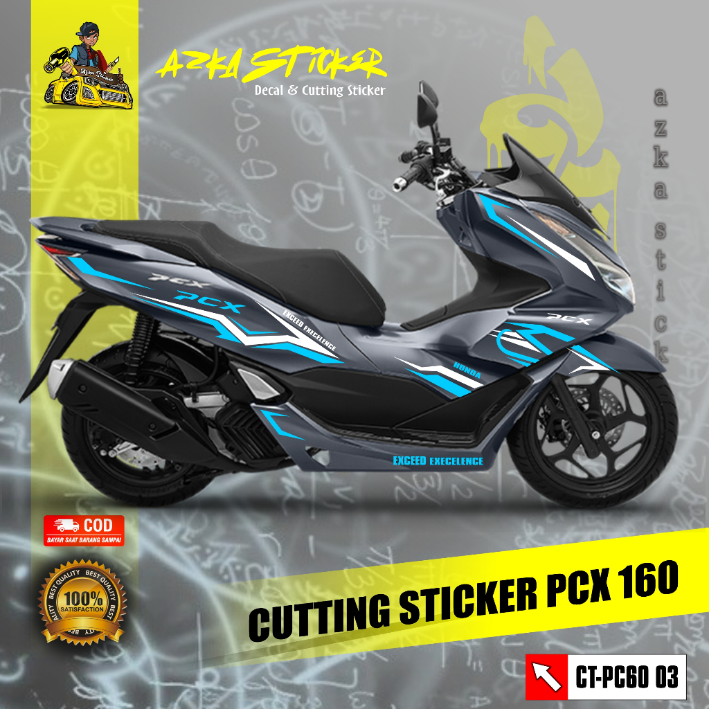 cutting sticker pcx / stiker striping  pcx 160 / stiker variasi all new pcx 160 terbaru 2021-2023