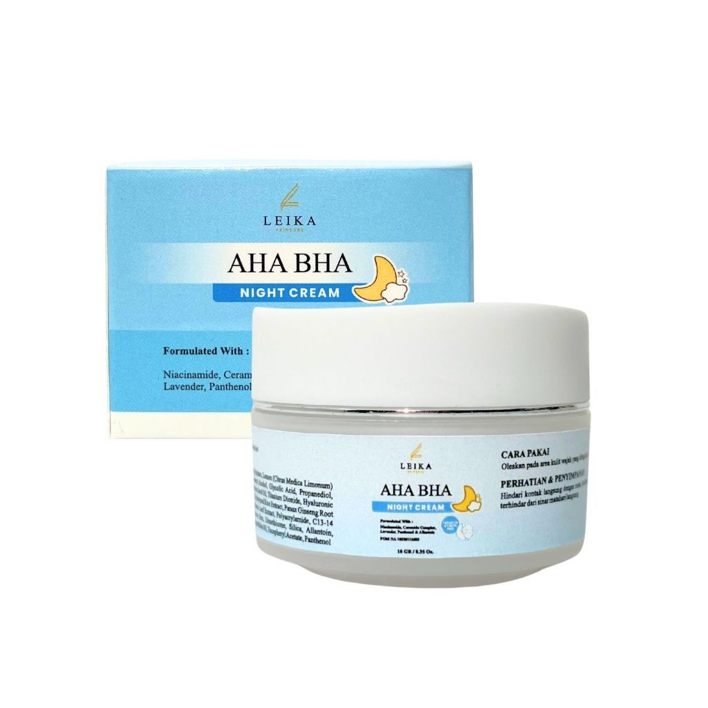 Ampuh Original Night Cream AHA BHA Leika Skincare Bpom Krim Milia Paling Ampuh Permanen Krim Milia M