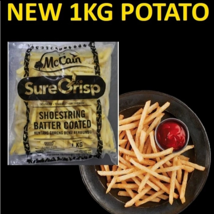 

Kentang Shoestring Batter Coated SureCrisp McCain French Fries 1kg