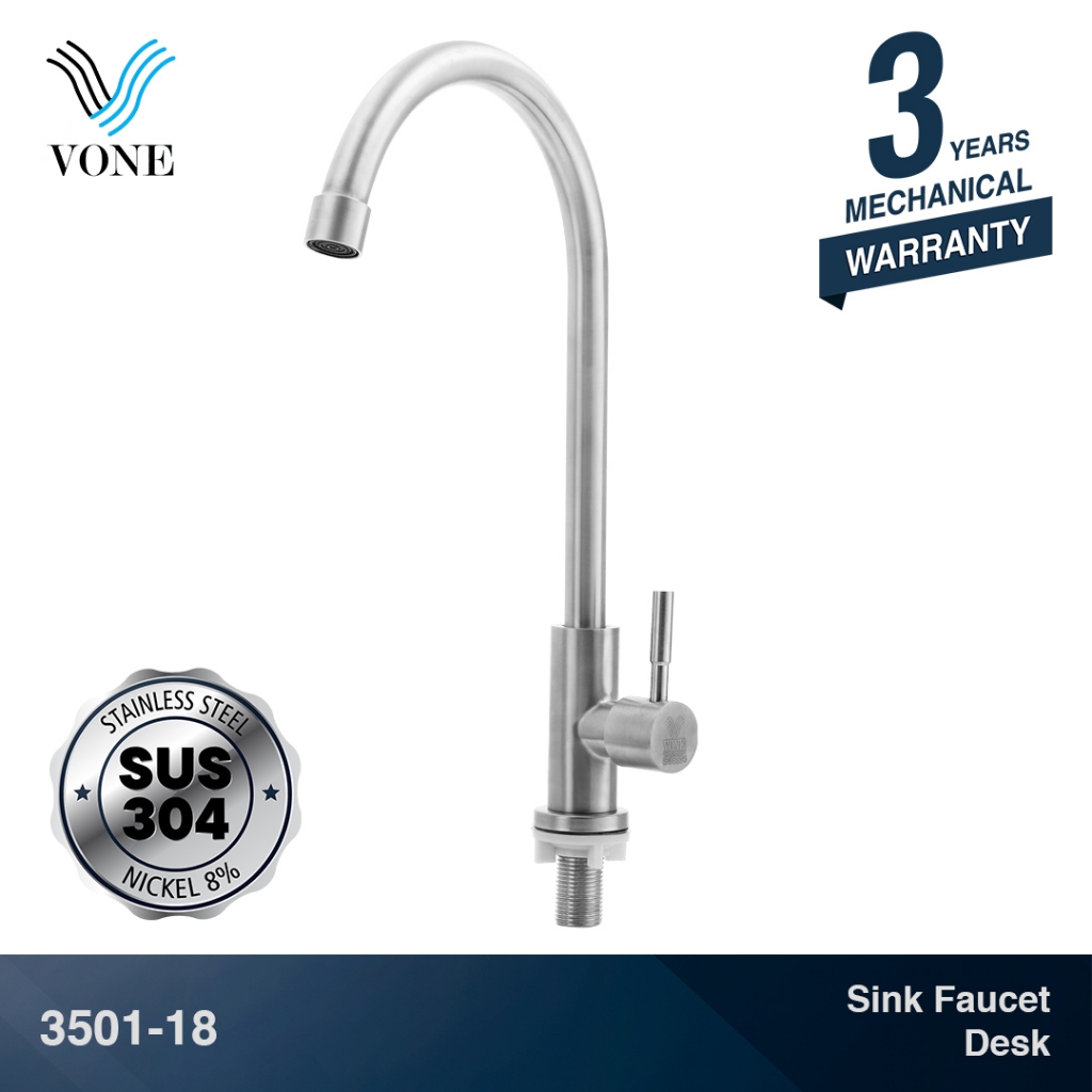 VONE 3501-18 Keran Kran Air Angsa Sink Wastafel Cuci Piring Dapur