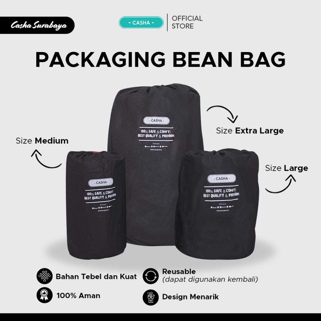 Casha  Packaging Bag | Extra Packaging Bean Bag | Casha Packaging Bean Bag