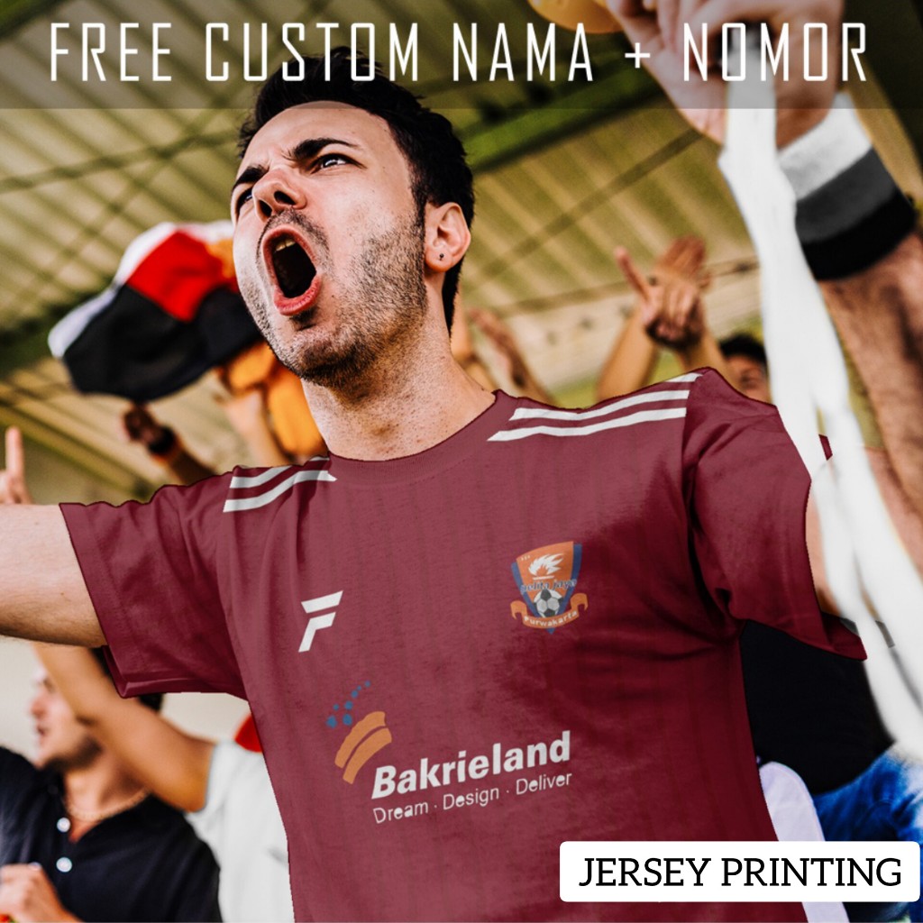 Kaos Bola Jersey Pelita Jaya Purwakarta Klub Strip Garis Baju Custom Nama dan Nomor Punggung - 18