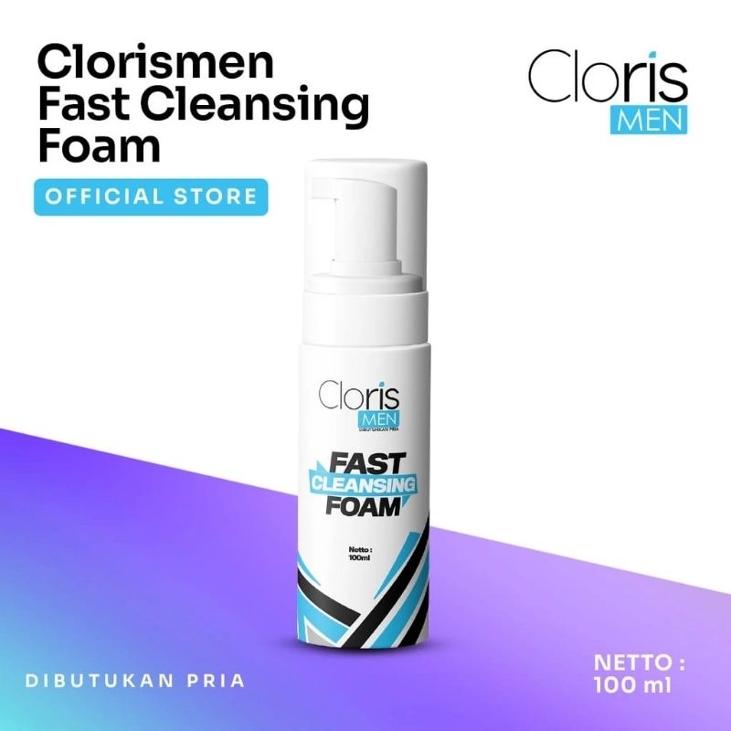 Clorismen Fast Cleansing Foam - Sabun Cuci Muka Pria Atasi Kulit Berminyak