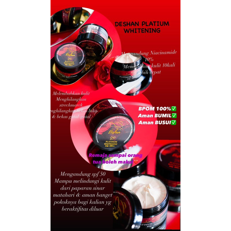 Deshan PLATINUM WHITENING body lotion