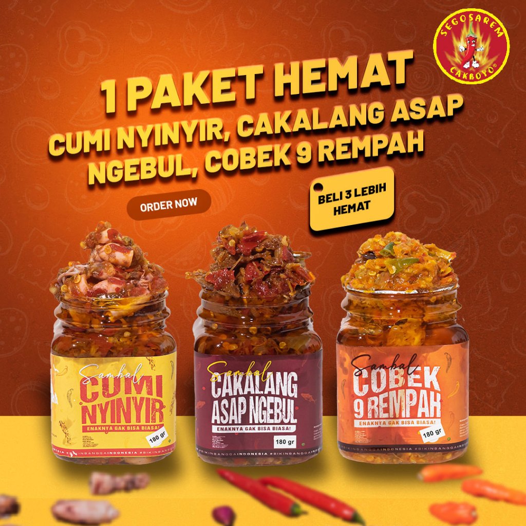

Paket Hemat Sambal Cak Boyo