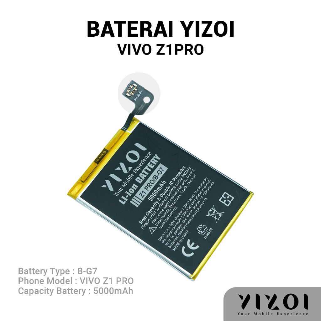 YIZOI Baterai VIVO B-G7 / Z1 PRO PRO BATRE BATERAI BATRAI