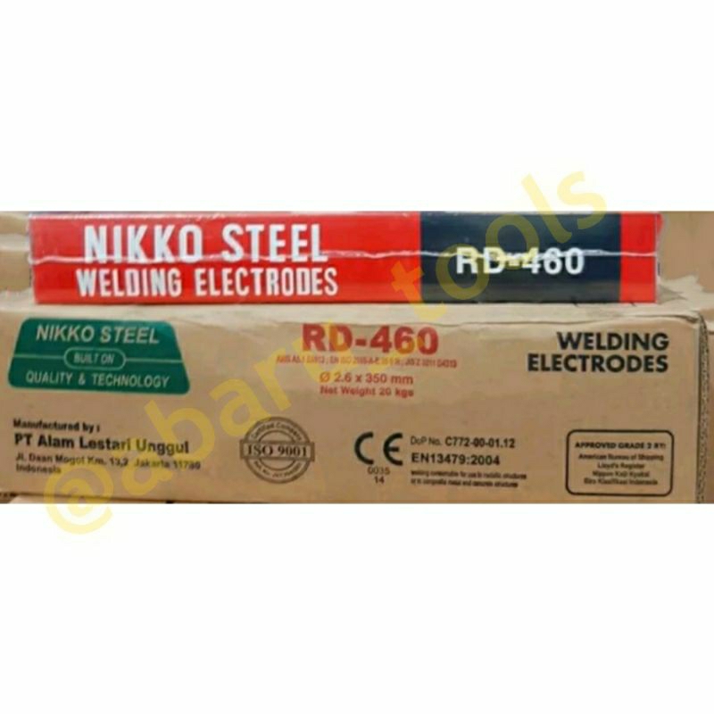 Kawat Las Nikko Steel RD 460 2.6 mm per BOX  per kotak 1 KG