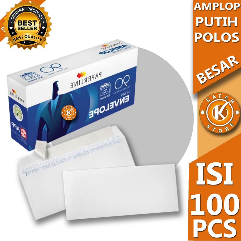 

AMPLOP BESAR PUTIH POLOS 90 1 PAK ISI 100 PCS 80 gsm kafah store