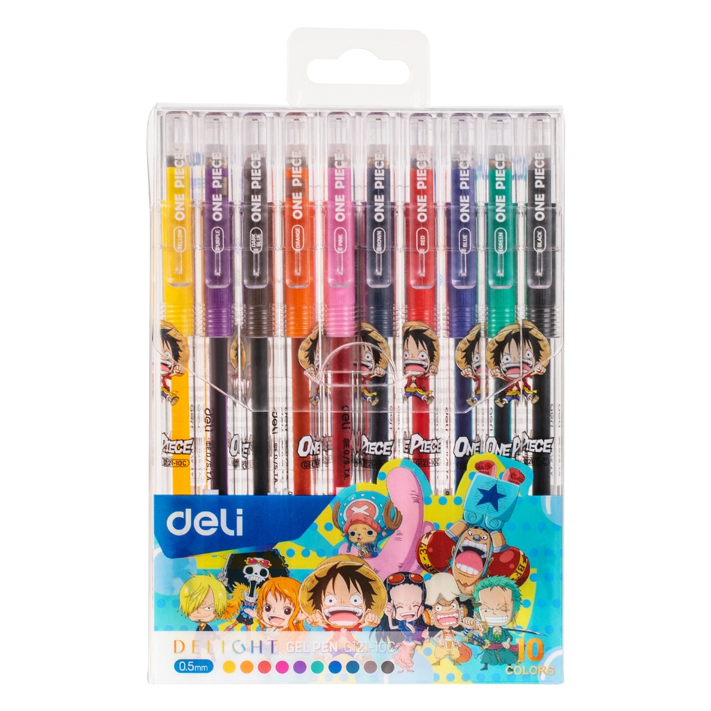 

DELI Color Gel Pen Pulpen Gel Warna One Piece Anime Ecer Satuan 0.5mm