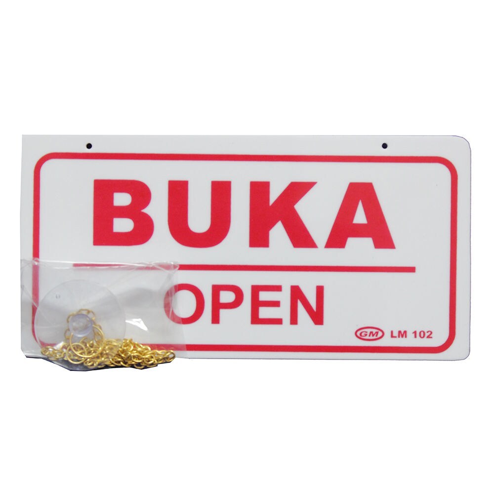 

GM LABEL MEDIUM BUKA TUTUP OPEN CLOSE WITH CHAIN - PAPAN PENANDA - PAPAN AKRILIK PETUNJUK