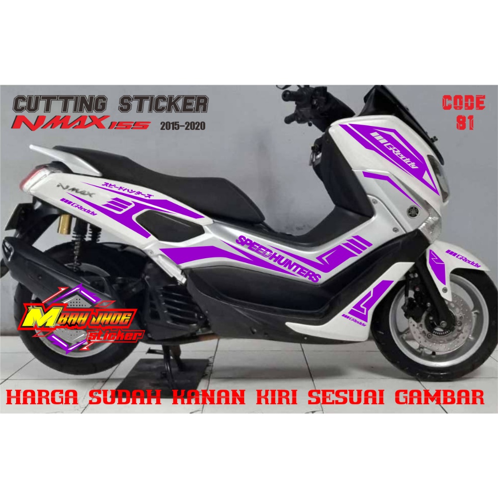 Cutting Sticker Yamaha Nmax 155/Cutting Sticker Motor Nmax C-81 body putih