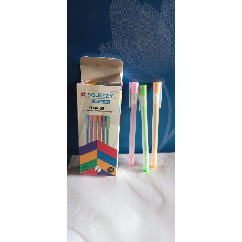 

PENA GEL SQUEEZY 1 Pak ISI 12 PCS