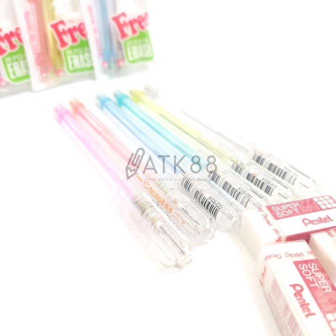 

ART C46Q Pensil Mekanik Pentel Caplet 5 isi 2 Free Eraser