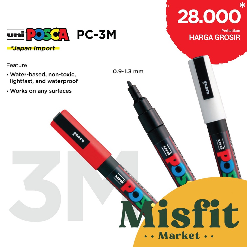 

ART X66Y UNI POSCA PC3M Paint Marker Fine Point PC3M
