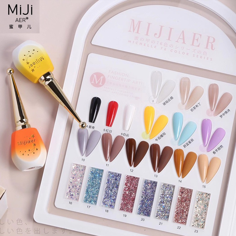 1-50 Mijiaer Star series 86 warna satuan 15ml gel polish mijiaer japan kutek mijiaer