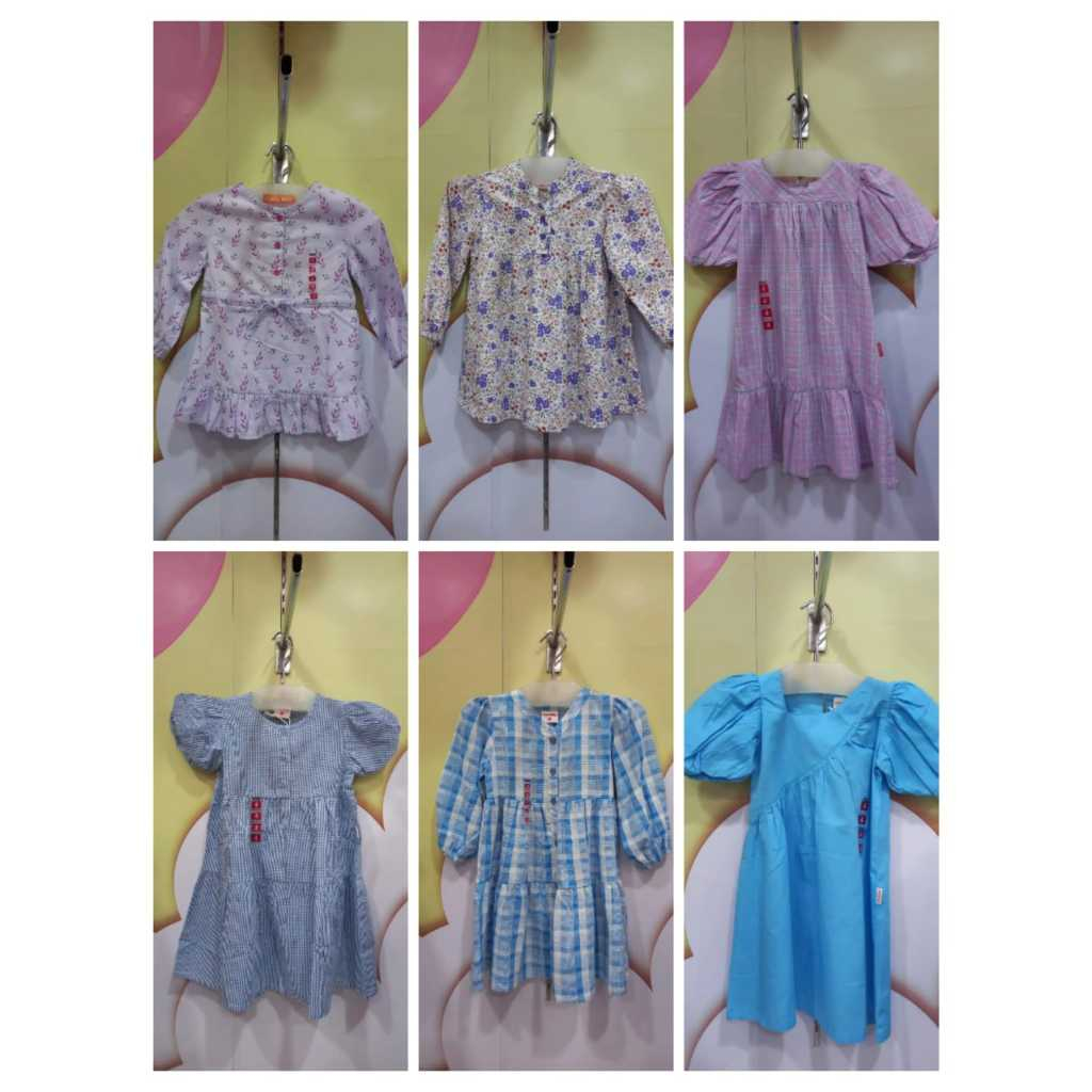BAJU ANAK PEREMPUAN DRESS COOL GIRL ORIGINAL USIA 4 - 12 TAHUN