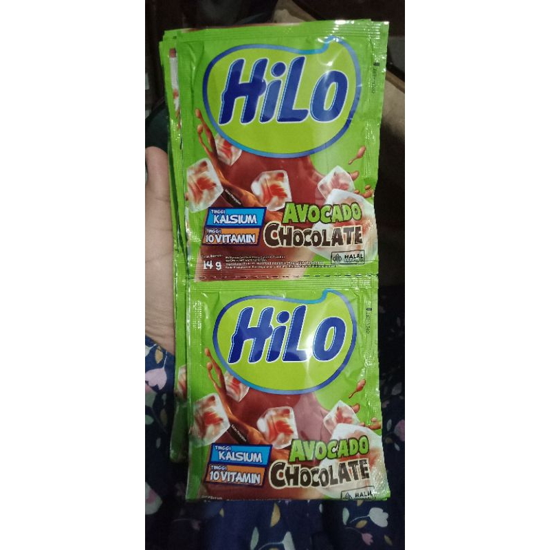 

HiLO Avocado Chocolate 1 Renteng isi 10 Sachet