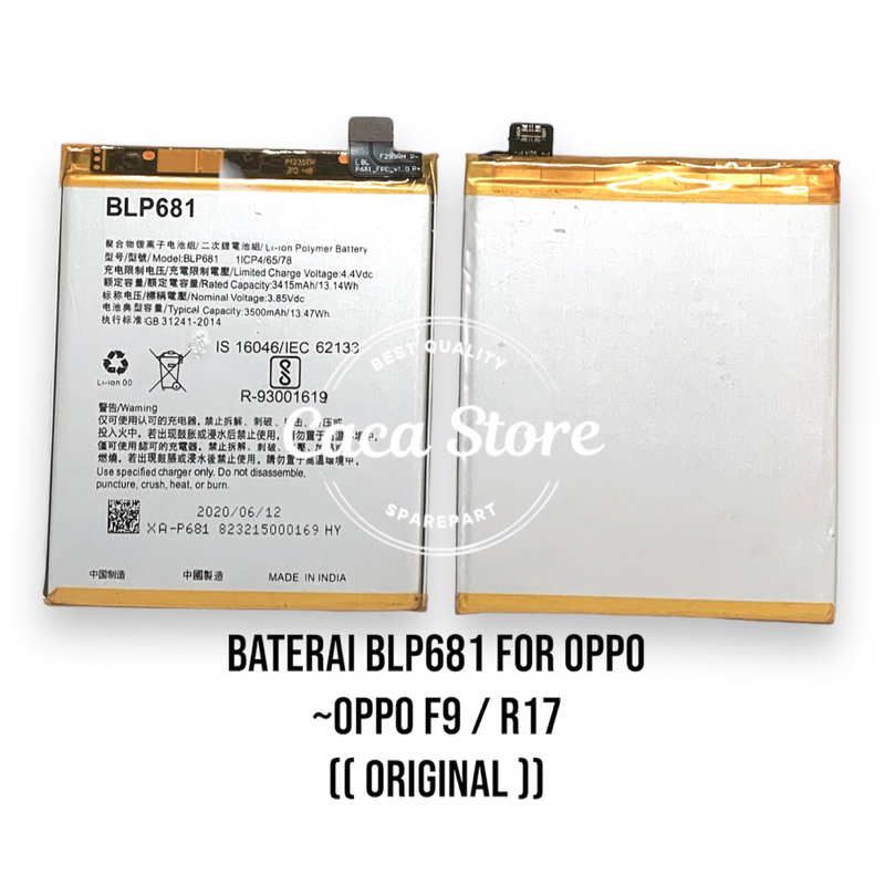 Baterai Battery Batre Oppo F9 F9 Pro | F17 | Realme 2 Pro Blp681