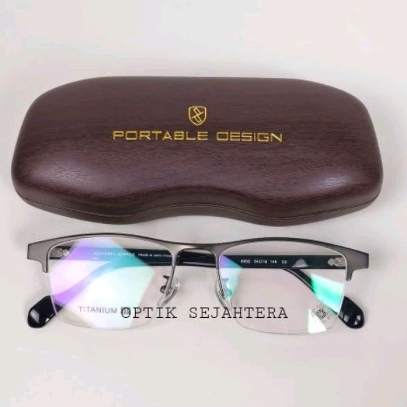 Frame Kacamata Original Pure Titanium IP6692 Kacamata Pria Half Frame