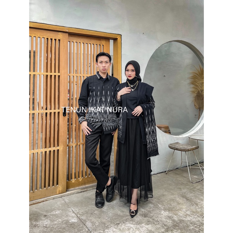 ( Ready Stok ) Set Widuri Dress Tenun Rok Tutu Tenun