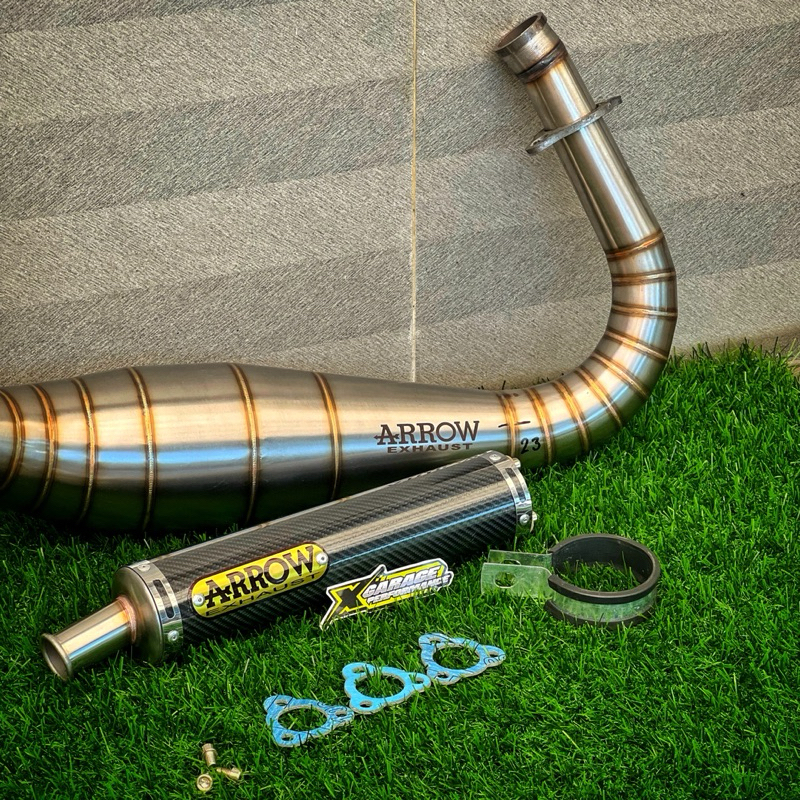Knalpot RX King RX Special Kolong Repsol Arrow Exhaust Carbon (KEVLAR ASLI BUKAN STIKER)