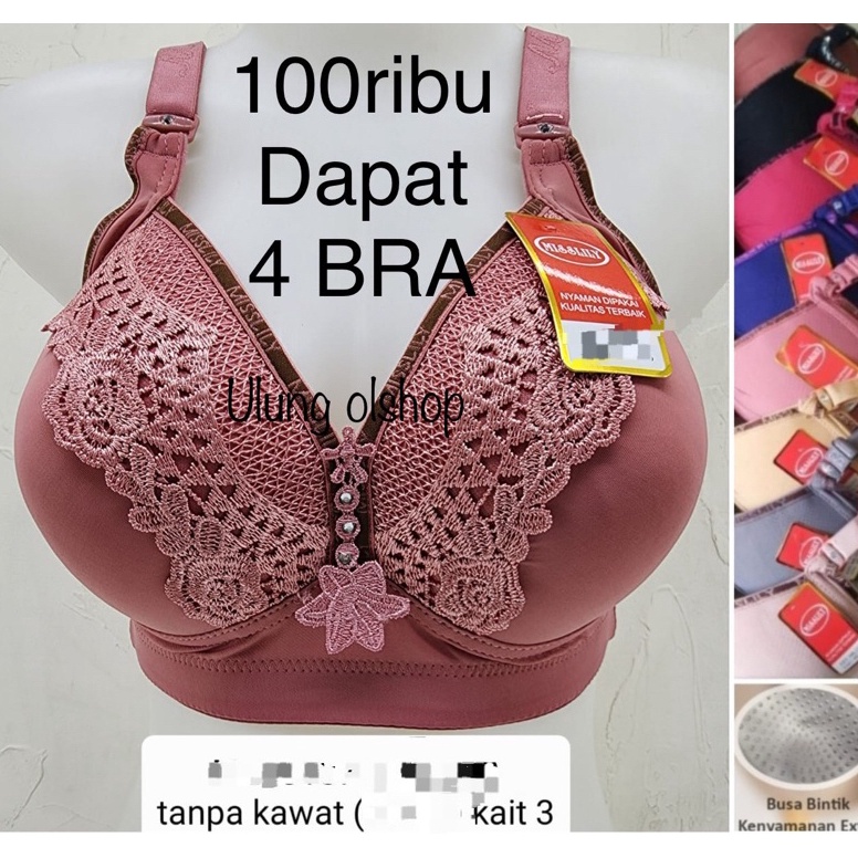 Memang KerencodeDd2D7 4PCS BRA JUMBO MISSLILY CUP C KAIT 3 IMPORT PREMIUM 1ribu dpt 4pcs campur warn