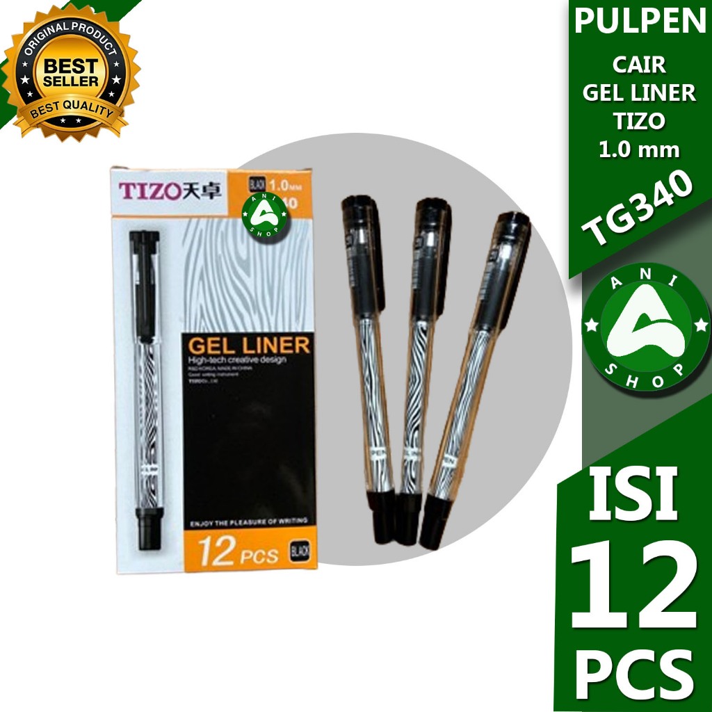 

PULPEN CAIR TIZO GEL LINER TG340 1.0 MM ISI 12 PCS ani shopp