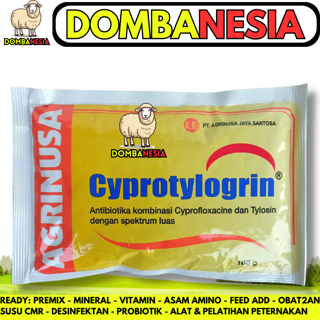 CYPROTYLOGRIN 100 GRAM - Obat Snot Ngorok Cekrek CRD Ayam Pedaging Broiler Petelur Layer Bebek dan P